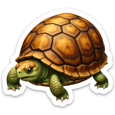 A tortoise flipped over sticker