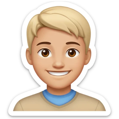 personalized cartoon avatar smiling sticker