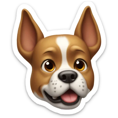 The funny dog head sticker