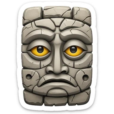 stone face totem sticker