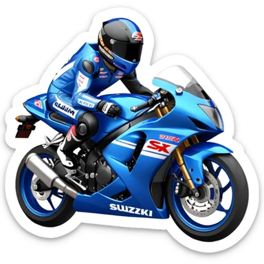 Deep pearl blue #2 Suzuki GSXR 750 sticker