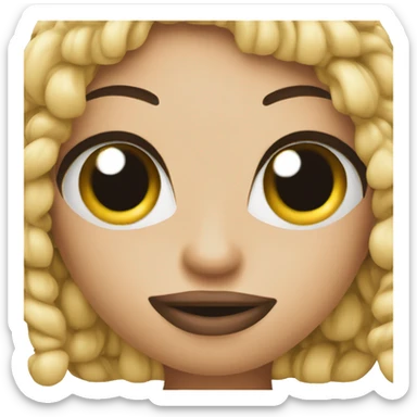 Sass emoji with purse and nails sticker