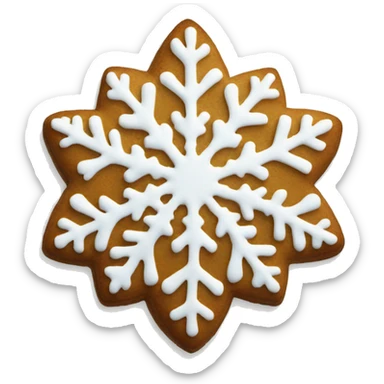 Christmas cookie snowflake shape  sticker