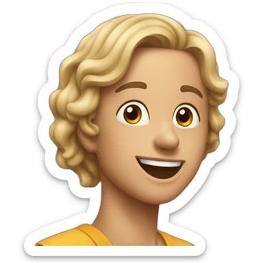 Quelqu’un qui tire la langue en faisant le signe yo sticker