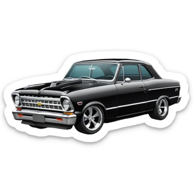 Catwoman’s  blacked-out 1965 Chevy Nova SS street rod sticker