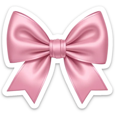 Baby pink bow sticker