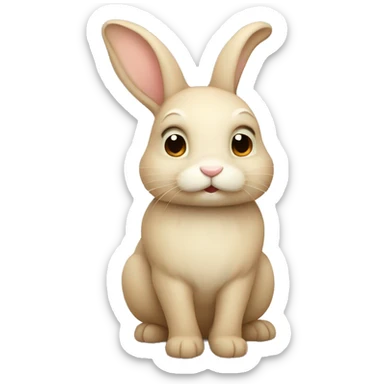 Beige bunny cute sticker
