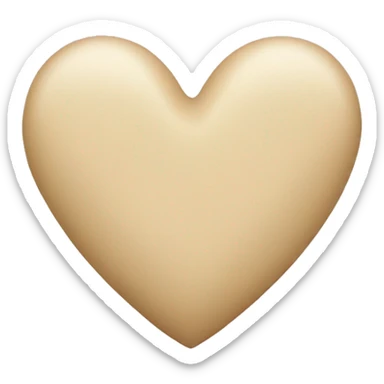 Beige heart sticker