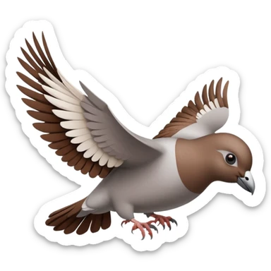 Pigeon and sparrow is riding in the plane B787 sticker