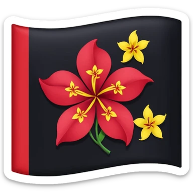 Black Hong Kong flag sticker