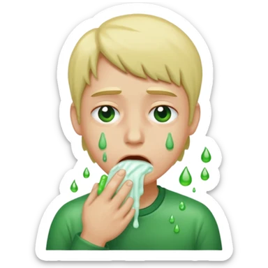 vomiting green sticker