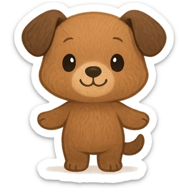 cute animal character, charming and friendly, general style sticker