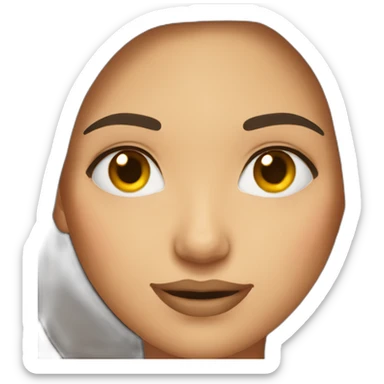 brunette woman squint sticker