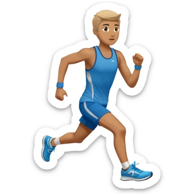 a person running a marathon  sticker