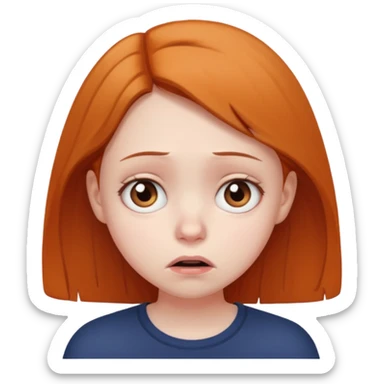 The anxious girl sticker