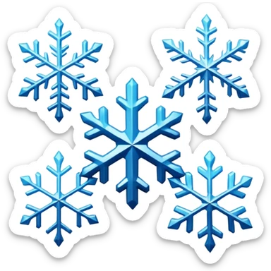 Snowflakes in winter morning sticker