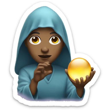 Psychic with crystal ball sticker