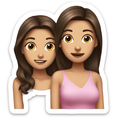 Brunette bffs sticker