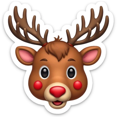 Christmas reindeer sticker