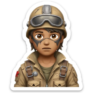 Video game post apocalyptic raider lifelike jumpsuit sticker