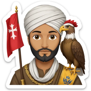 Saladin ayyubi eagle flag historically accurate sticker