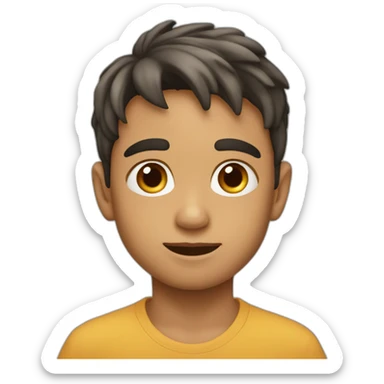 Niño con aretes niño moreno sticker