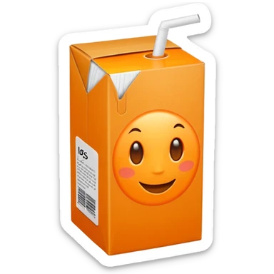 orange juice box sticker