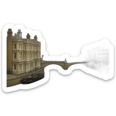 Victorian era london city sticker