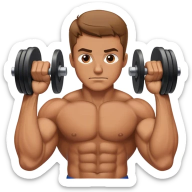 guy how to do bicep curls sticker