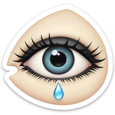 emo eye with a teardrop sticker