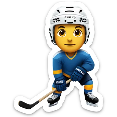  Hockey player with a stick  sticker
