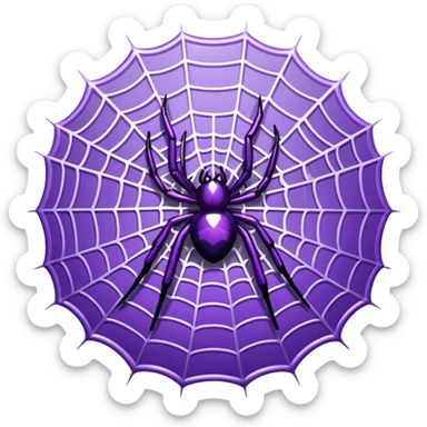 make a purple web spider sticker