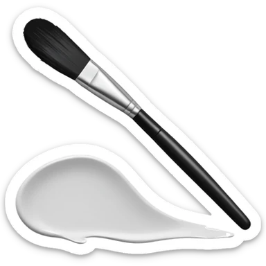 Visualize on-brand content — instantly. black white pallete preferred. brush painting on a canvas. app icon. modern, sleek, minimalistic. sticker