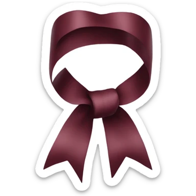 transparent maroon ribbon bow sticker