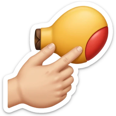 Emoji de una mano pegándole a un culo  sticker