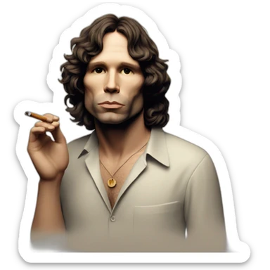 jim-morrison-smoking sticker