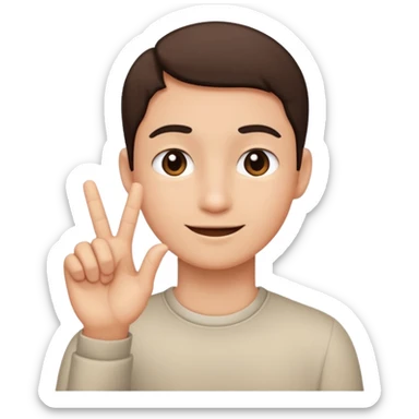 Finger tapping with smily face  sticker