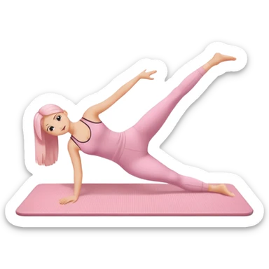 light pink pilates mat sticker