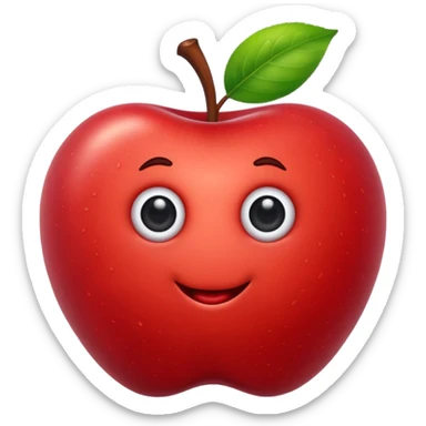 worm in apple sticker