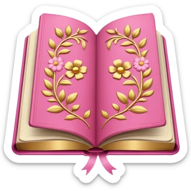 Open book in a girly style sticker