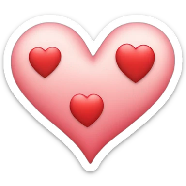 Big heart next to 2 smaller heart sticker