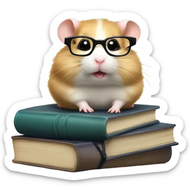 Nerdy hamster  sticker