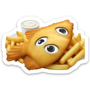 Fish and chips sticker