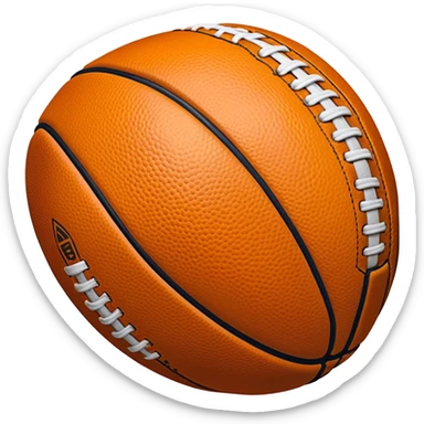 Cinematic Realistic image of an AFL ball with a rugged, textured leather surface and vibrant markings, rendered in rich detail with subtle signs of wear, set against a dynamic sports backdrop under energetic lighting sticker