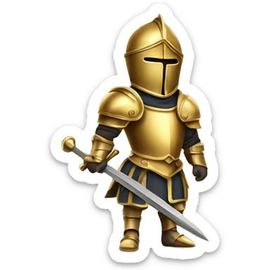 knight of zodiac libra with gold armour sticker