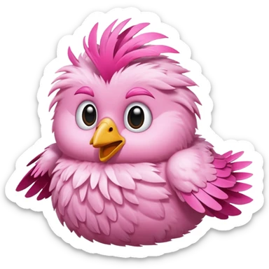 pink birds sticker