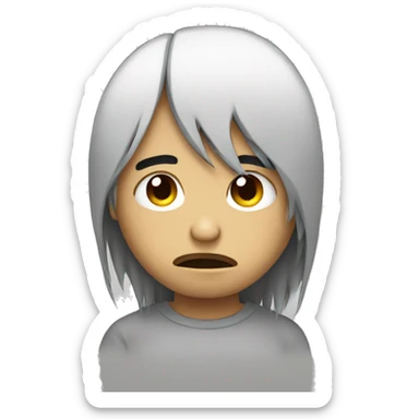 Sad emo emoji sticker
