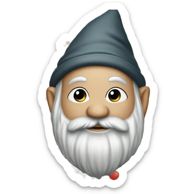 Garden gnome with tattos on his stomach sticker