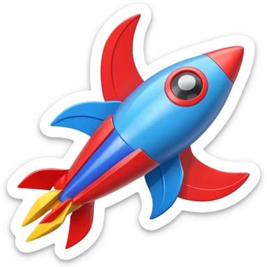 colored Toy Rockets sticker