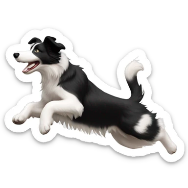 Border collie jumping over anvil sticker
